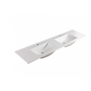 Vanessa 1800 Poly Marble Basin-Top Double Bowl